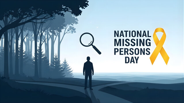 National Missing Persons Day Vector Illustration Awareness Campaign Design