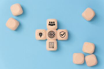 ISO quality warranty control certificate standard assurance concept.