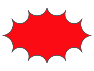 Red explosion isolated png transparent background