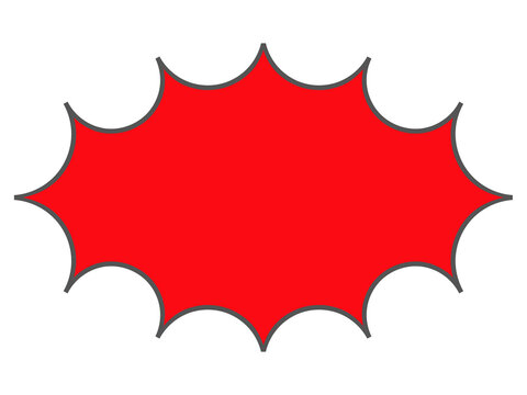 Red explosion isolated png transparent background