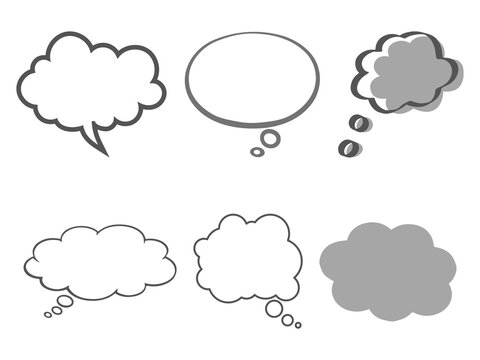 Thought bubbles isolated png transparent background