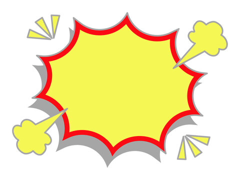 Vibrant yellow explosion isolated on transparent background