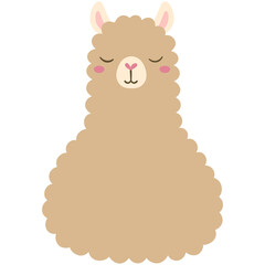 Sleeping brown alpaca 
