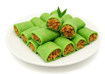 kuih ketayap rolled green pandan crepes stuffed
