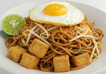 mee goreng mamak noodles tossed with tofu cubes