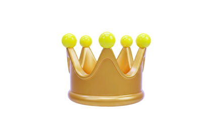 Golden Crown with Yellow Spheres