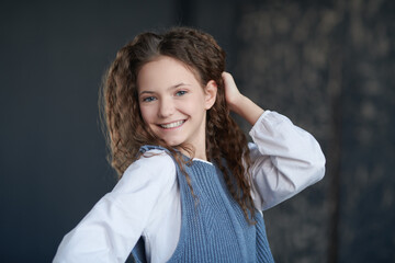 Joyful Schoolgirl Portrait