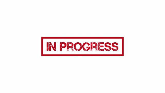 In Progress Red Stamp Animation for Ongoing Status Display
