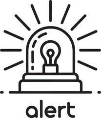 Emergency Siren Light Alert Icon