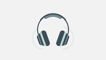 Pair of sleek modern headphones with gradient gray ear cups and green accents on transparent cushions