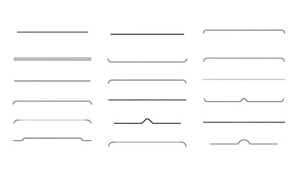 Collection of decorative line separators and dividers for graphic design