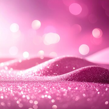 Elegant Pink Glitter Background with Soft Focus and Bokeh Effect.