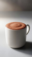 Creamy Hot Chocolate Cup in Minimal Commercial Food Photography