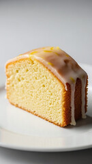 Lemon Cake Slice with Soft Texture in Commercial Food Photography