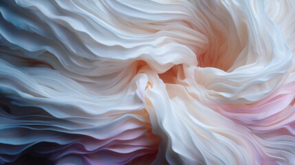 Obraz premium ultra detailed macro abstract texture, squishy cloud like form, liquid silk appearance, pastel iridescence, sensory visual 