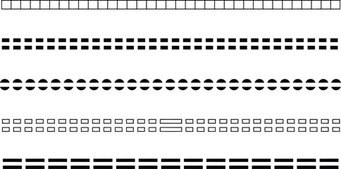 Fototapeta premium Collection of Geometric Line Borders and Patterns