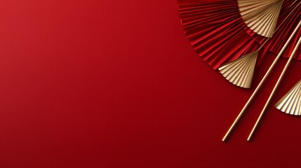 premium chinese new year celebration background, red gold elegance, modern style