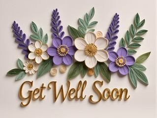 Paper Quilling Style of Soft Neutral Bloom Thanks
