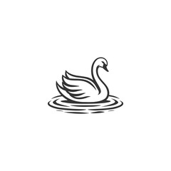 Swan logo design template