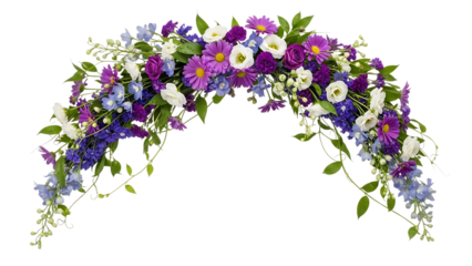 Elegant floral arch isolated on transparent background