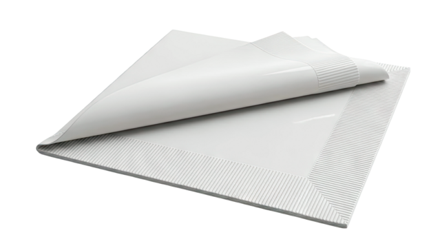 White Placemat with Ribbed Border - Powered by Adobe