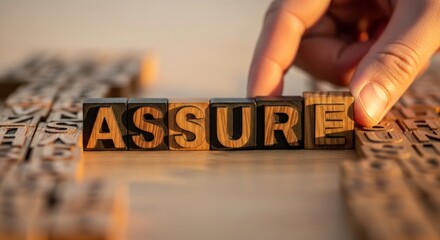 Hand Arranging Wooden Blocks with Assure.