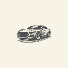 Car logo template with vintage style