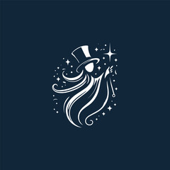 Witch design logo template