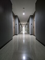 empty corridor in a hotel