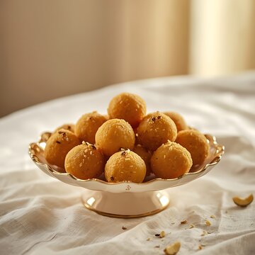 Khas khas besan laddu or poppy seeds and chickpea flour laddo or laddoo
