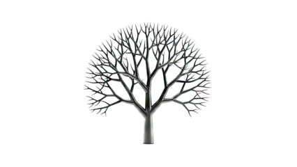 Stylized Black Tree Silhouette