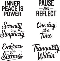 Obraz premium Inner peace is power pause and reflect embrace stillness serenity in simplicity
