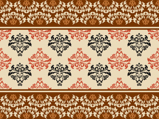 Elegant Damask Ornamental Border Design