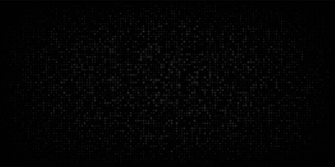 Abstract dark background of small squares or pixels in shades of black and gray colors.