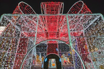 Festive Light Tunnel Display