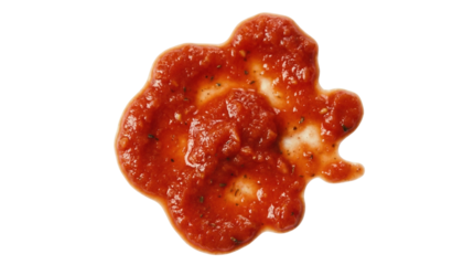 Organic Red Tomato Sauce Splatter with Thick Realistic Texture
