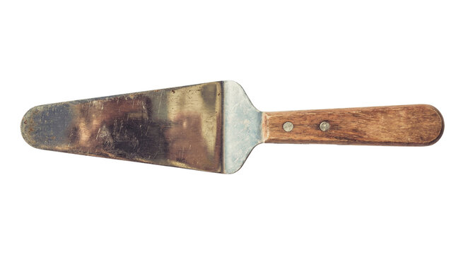 Stainless Steel Pizza Server Spatula with Scratched Surface