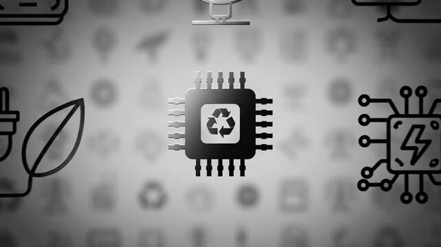 Set of Energy and Technology Icons.