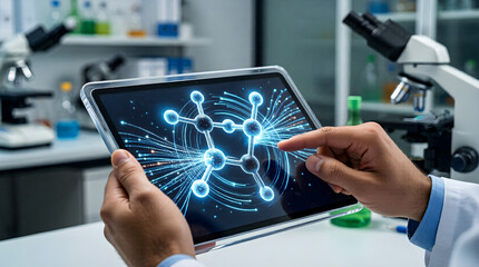 Quantum computing for drug discovery with 3D molecule on screen - biotechnology research and development