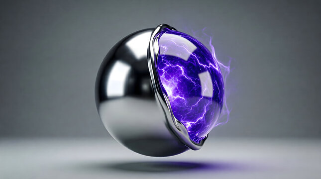 Qubit in superposition state - quantum computing technology visualization - Powered by Adobe