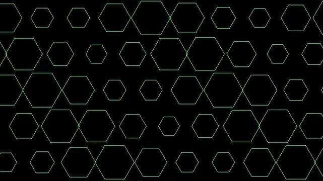 Black Background with White Hexagon Pattern.
