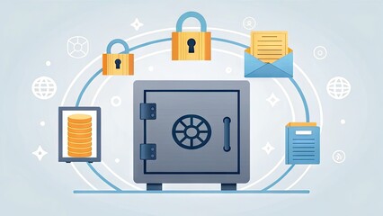 Graphic representation of Secure Digital Document Management with Encryption