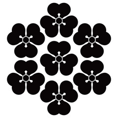 家紋です七つ。片喰といいます。