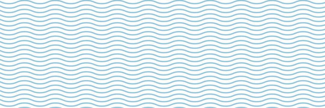 Blue and beige diagonal wavy lines seamless pattern. Simple vector abstract liquid stripes background. Funky groovy texture with diagonal waves, fluid shapes, flow. Stylish repeated decorative design