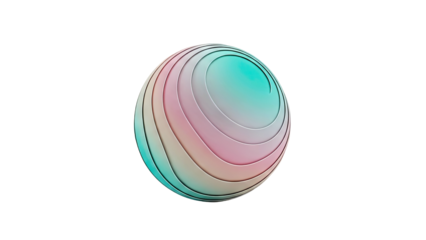 Abstract Swirling Sphere with Gradient Colors