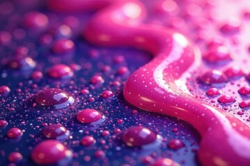 Pink & purple glitter slime drips, glossy texture , flow, purple