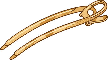 Elegant Golden Hairpin Accessory