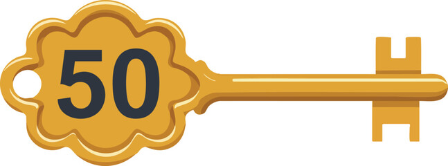 Golden Key with 50