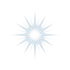 Obraz premium Bright starburst effect isolated on transparent background