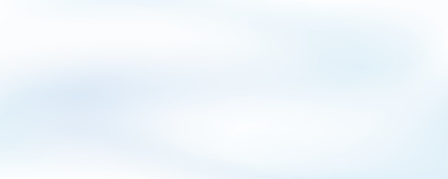 Cloud white gradient background. Subtle soft winter backdrop for graphic design banner, flyer, poster, presentation. Blurred wavy pastel gradation cover. Smooth light blue abstract wallpaper. Vector